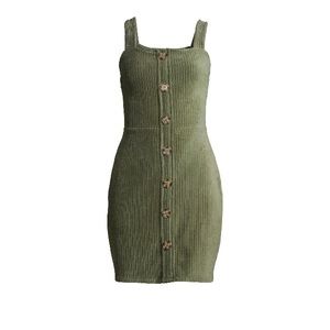 No Boundaries Juniors' Front Buttons Rib Jumper